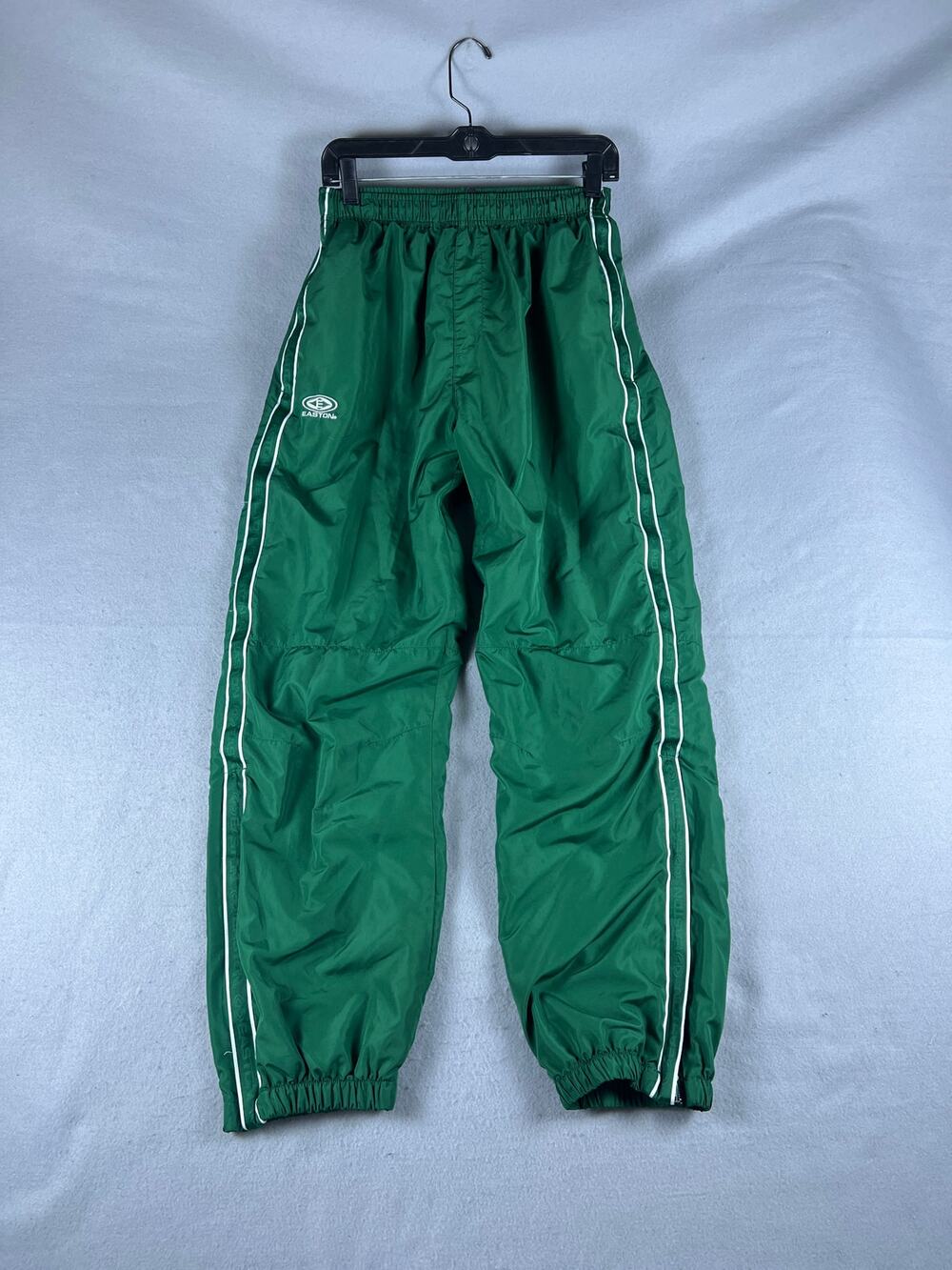 Easton Track Pants Mens M Green White Stripe Athletic Warm Up Windbreaker Sports